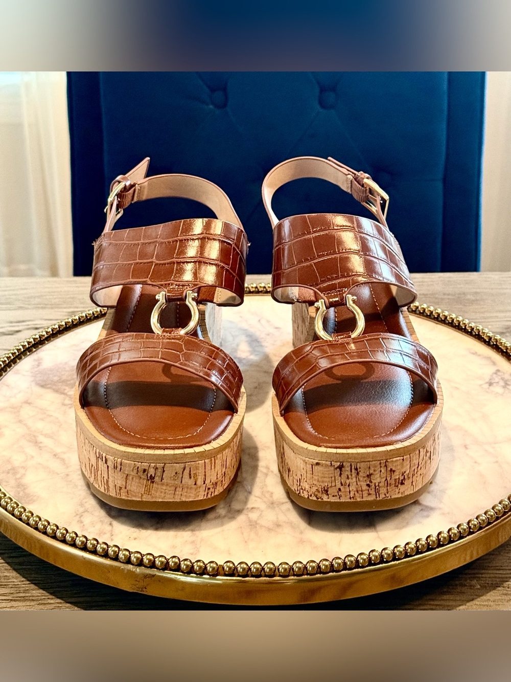 Giani Bernini Women’s Harperr Cinnamon Cork Platform Sandal | Sz. 8.5 (NWB) - Picture 3 of 6